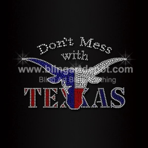 Texas Rhinestone Iron On Transfer